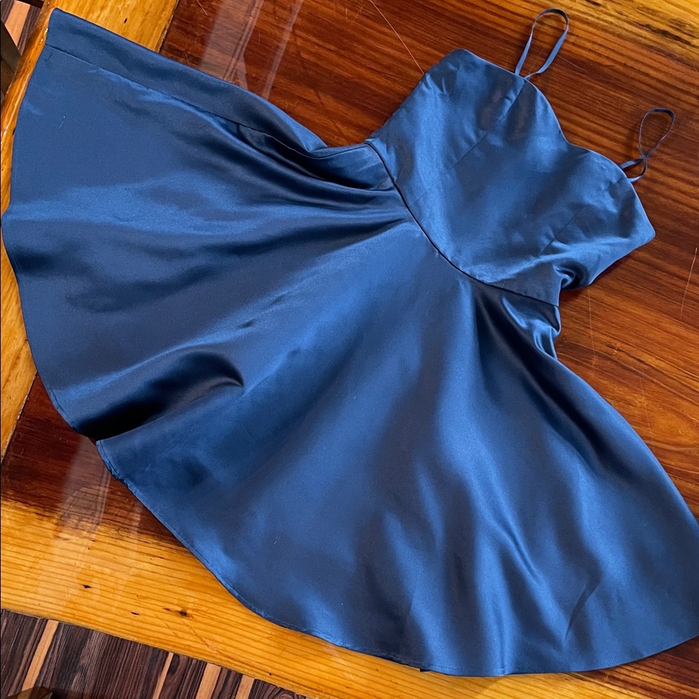 Uniqlo Midnight Blue Satin Gown